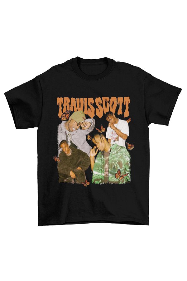 Urbanstadt Travis Scott 90 s Vintage Tee Black T Shirt Trendyol