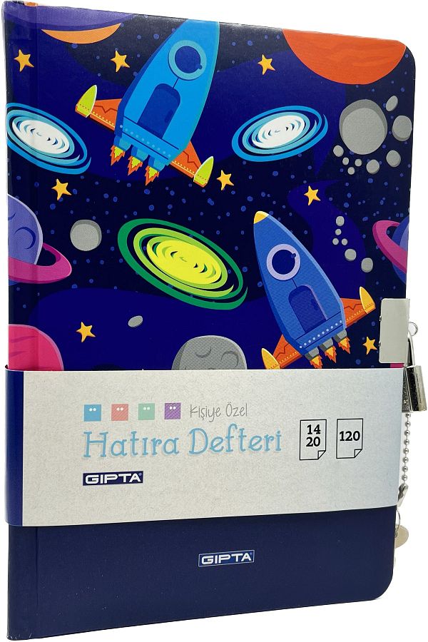 Gıpta-Locked Memory and Daily Notebook Unlined 2023 Model 14x20 120yp. 1