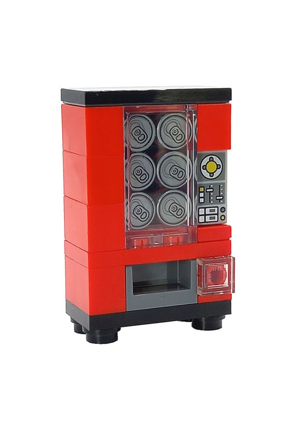 LEGO-Original Accessory Custom Minifigure City Modular Building Red Vending Machine 1