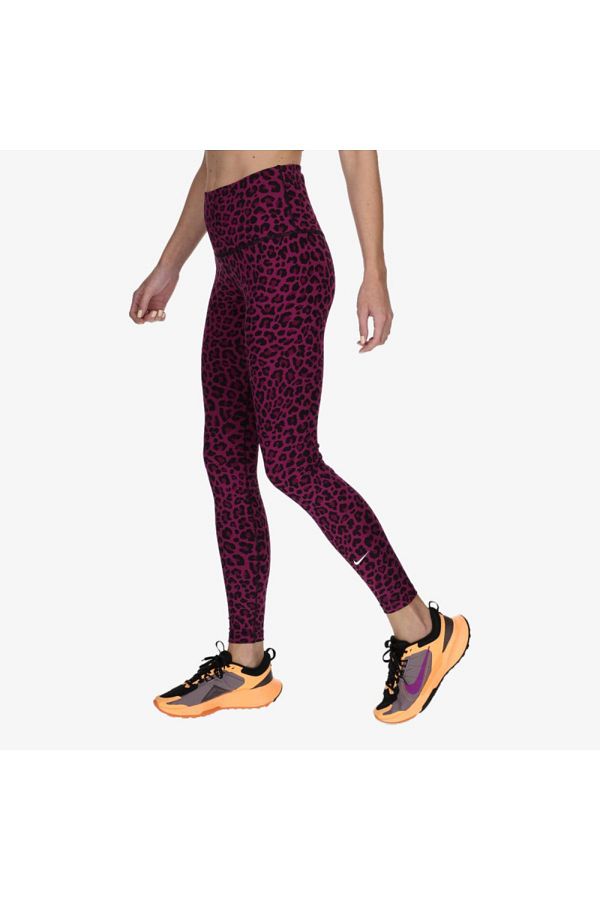 Nike One Women s Leggings Purple Leopard Pattern Sports Leggings Trendyol