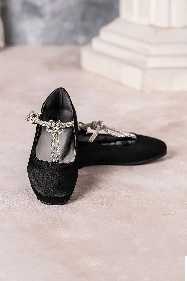 Satin ballerina shoes hot sale