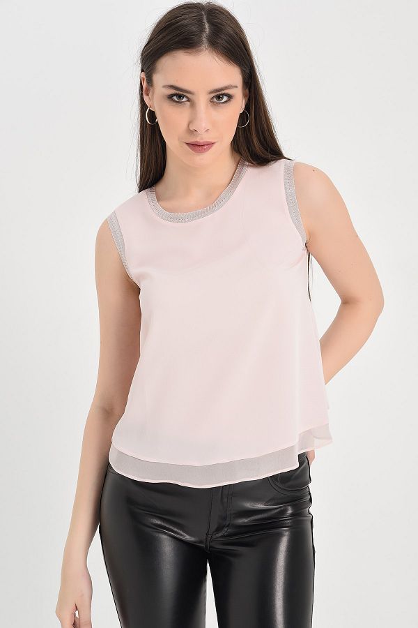 Hanna's by Hanna Darsa-Women's Black Chiffon Detailed Athlete 1