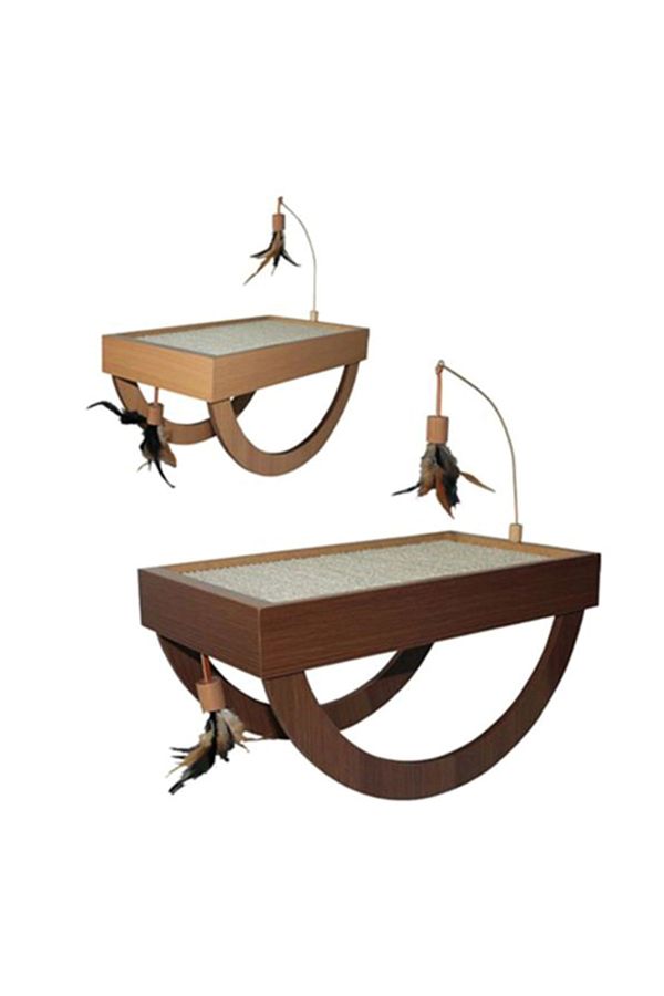Pawise-Cardboard and Fishing Crib Cat Toy 1