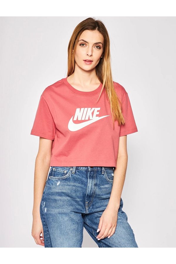 Nike Sportswear Essential Crop Tee Icon Pink Trendyol