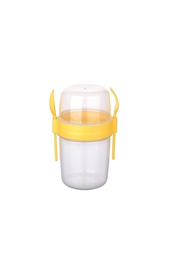 qussine-Yogurt Oat Diet Storage Container Muesli Container Fruit Yogurt Container Practical Portable With Spoon And Fork 1