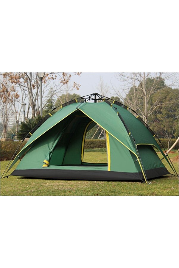 JUNGLEE 6 Kişilik Otomatik Kurulum Çift Katman Çadır Kamp Balık Ve Çocuk Oyun Çadırı 220cmx250cmx160cm