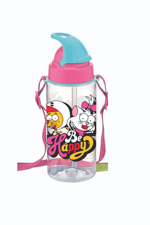 Gıpta-Kral Şakir Water Bottle and Flask with Straw and Hanger String 500 Ml 1