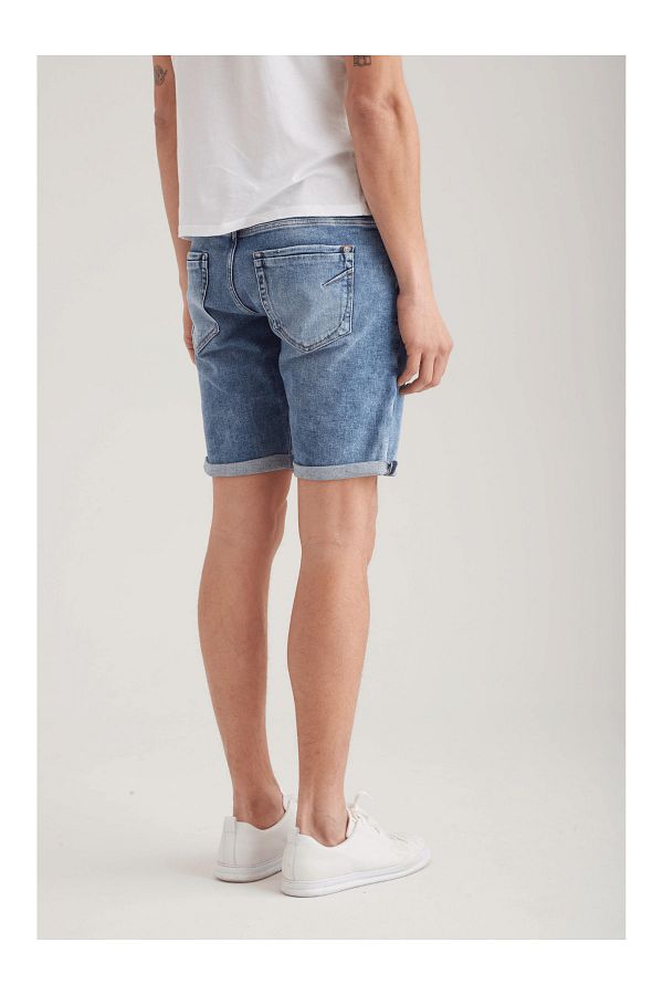 COJ Cup of Joe Denim Dennis Men s Regular Waist Jean Shorts Ocean Blue Trendyol