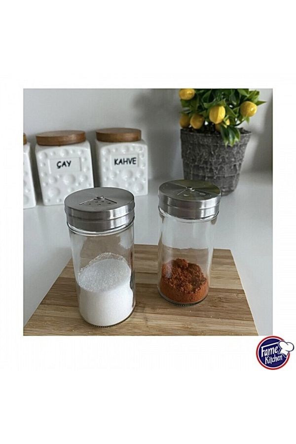 Fame K tchen Glass Un330 Large Size Double Salt Shaker Spice Shaker Trendyol