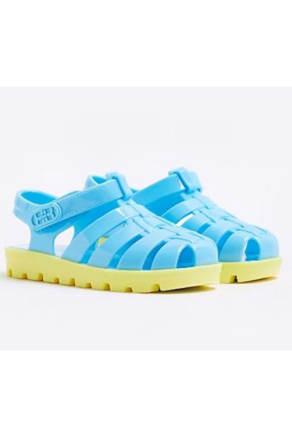 River Island Children s Velcro Strap Blue Jelly Sandals Trendyol