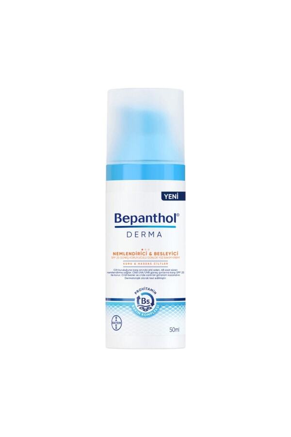 Bepanthol-SPF 25 Derma Moisturizing and Nourishing Face Cream with Sunscreen - 50 ml 1
