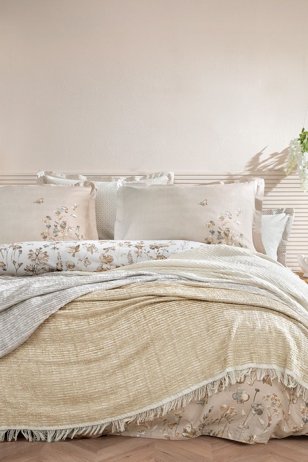 Yataş-Seth Beige Double Bedspread 1