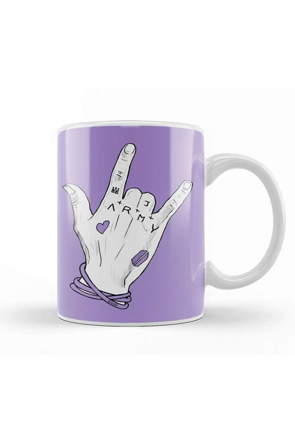 Baskı Dükkanı-Bts Army Bts Jungkook's Hand Mug Cup Porcelain 1