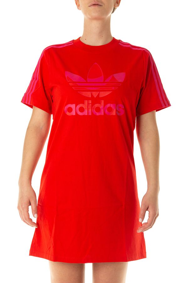 adidas Marimekko T Shirt Kleid mit Trefoil Print Trendyol