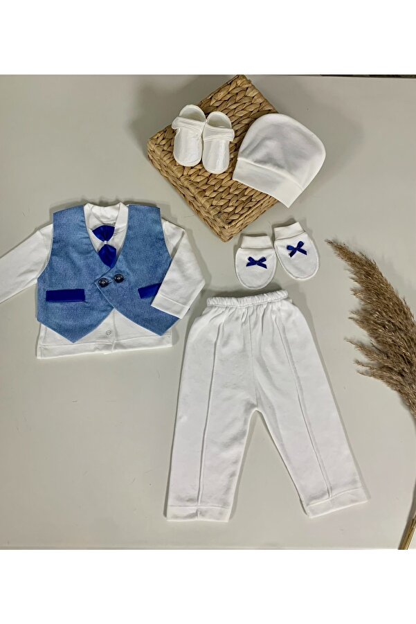 Petite Ponpon Baby Erkek Bebek Yenidoğan Mevlüt Takımı Bebek Hediyelik