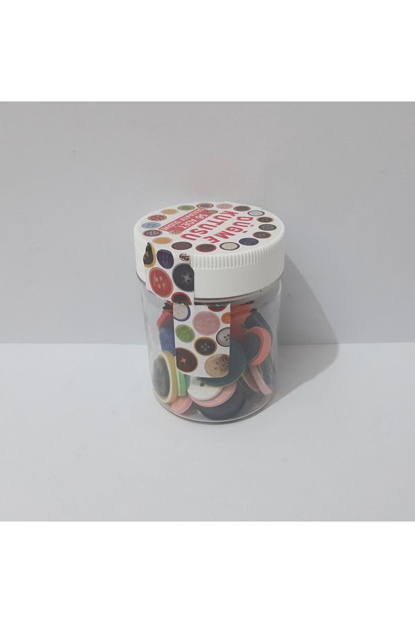 renkli çiçekler-Button Box 56 Pieces Decorative Button 1