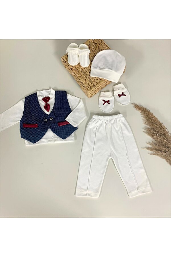 Petite Ponpon Baby Erkek Bebek Yenidoğan Mevlüt Takımı Bebek Hediyelik