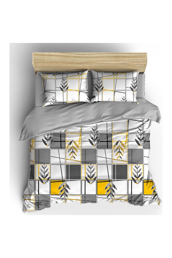 NANOSOFT-Spike Gray Single Duvet Cover Set Double Color 1