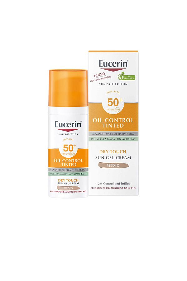 Eucerin-Sonnenschutz Oil Control Dry Touch Spf50+ Getönt #medium Eucerin 50 ml 1