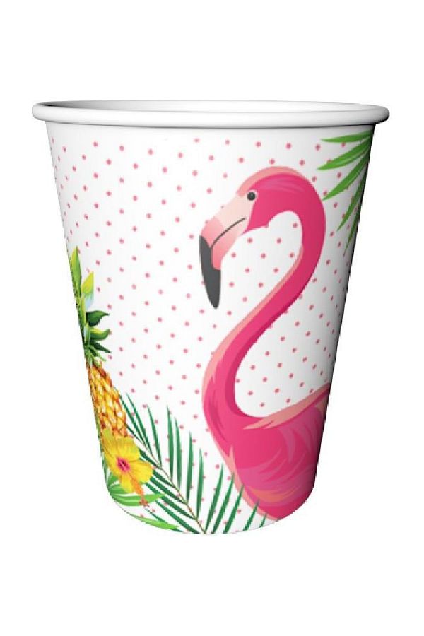 Flamingo-كوب ورقي 8 عبوات 1