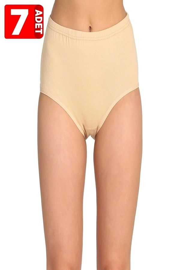 Tutku-Pack of 7 100% Cotton 100% Cotton Bato Panties Skin Color 1