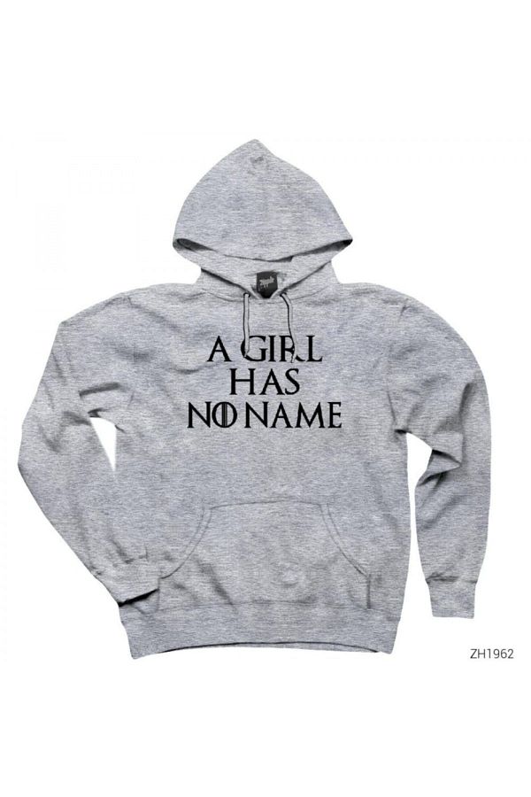 Z zepplin Game of Thrones A Girl Has No Name Gray Hooded Sweatshirt Hoodie Trendyol