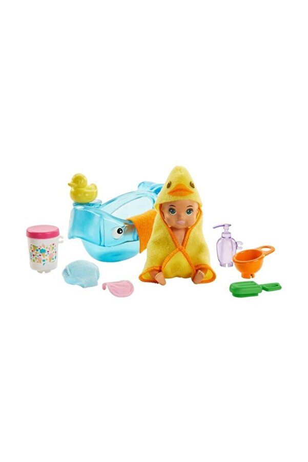 Barbie Bebek Bakıcısı Özellikli Minik Bebekler Banyo Zamanı (ghv84)