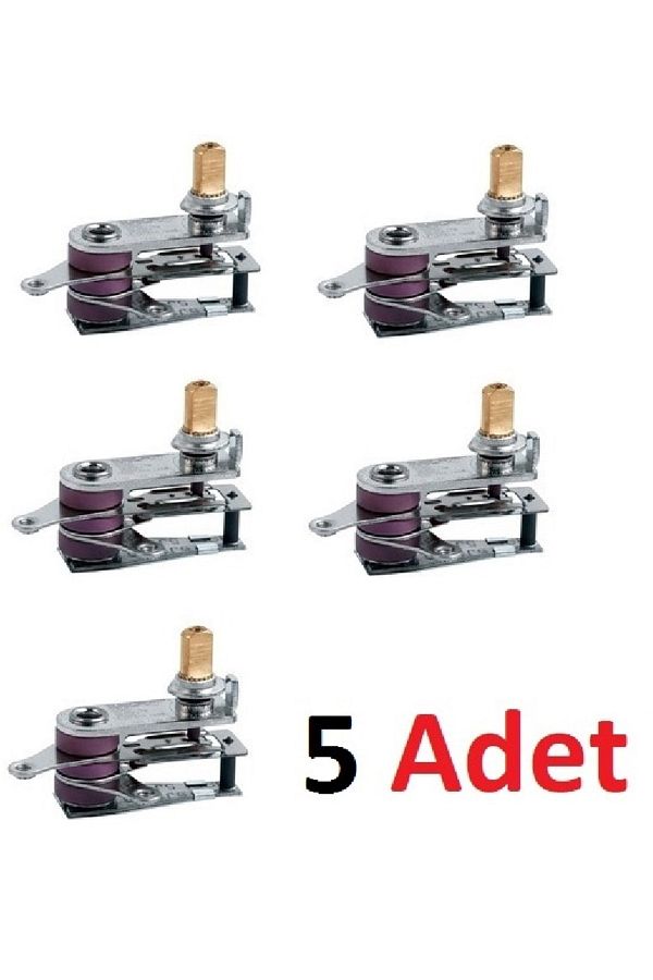 Depolife-Bimetal Thermostat Thermostat Switch 5 Pieces Iron Toast Kettle Heater Thermostat Adjustable 10mm D Handle 1