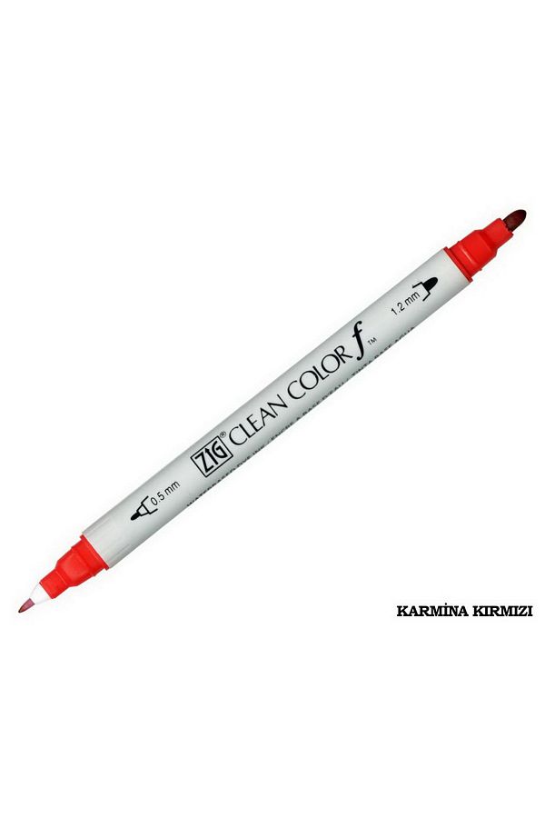 Zig-Clean Color F Tcs-6000t 022 Carmine Red Double Sided Pen 1