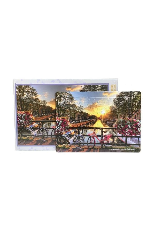 Gold Puzzle-Amsterdam 1000 PiecePuzzle- Sunset on theGoldChannel 1