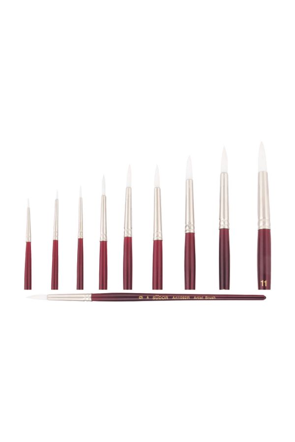 Südor-1092R Series Synthetic White Round Tip Brush No 5/0 1