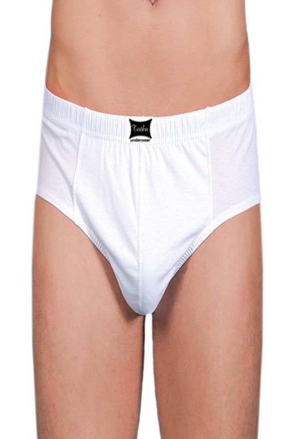 Tutku-Men's 100% Cotton Combed Cotton 24 Pack 100% Cotton White Combed Slip Panties 1