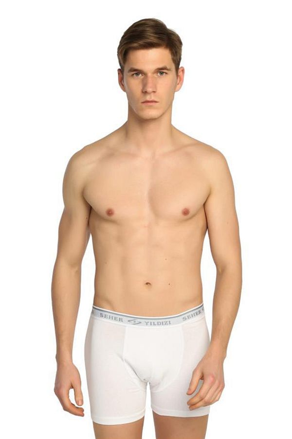 Seher-Men's White Lycra Boxer ELF568S0060CCM 1