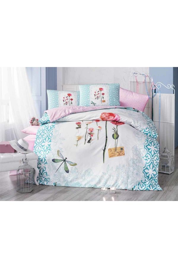 İpekçe Home-طقم غطاء لحاف ذهبي Linette مزدوج 1