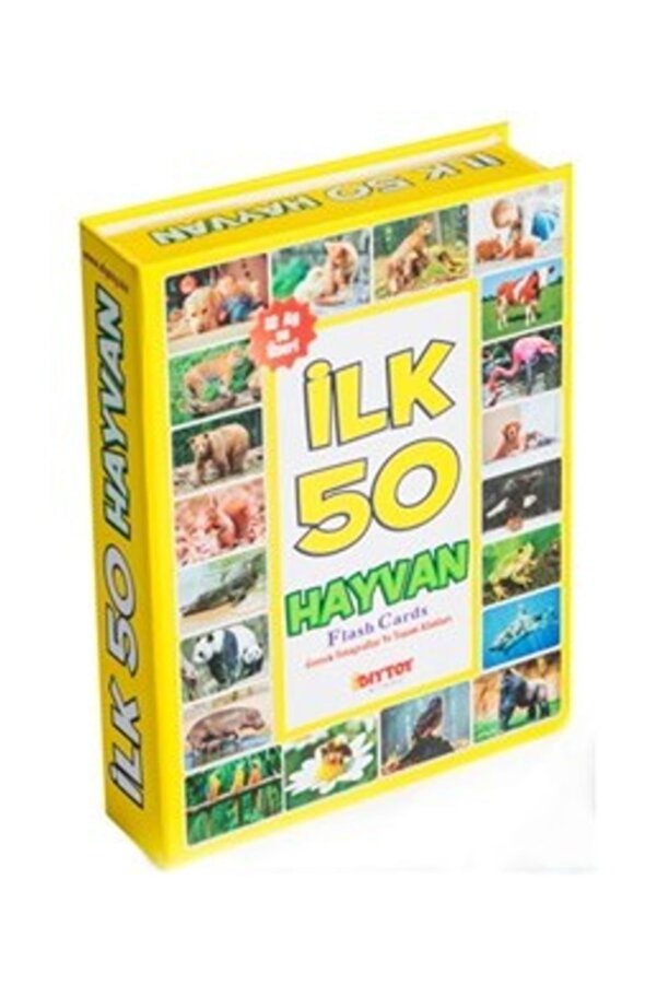 Diytoy Ilk 50 Hayvan Eğitici Kartlar - Orjinal Flash Cards - Zeka Kartı