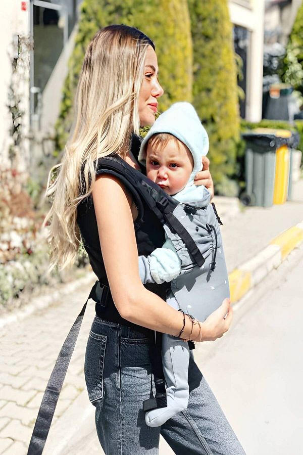 Boroosh Baby 100 Cotton Gray Star New Age Ergonomic Baby Carrier
