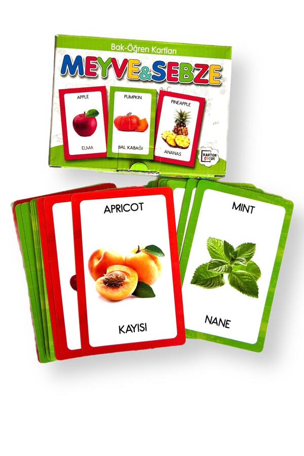 Genel Markalar Karatay Bak Öğren Kartları Meyve Sebze