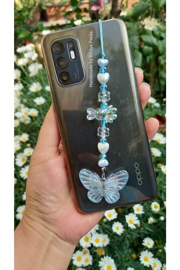 Atolye Ferda-Phone Charm with Butterfly and Rabbit Figures Phone String 1