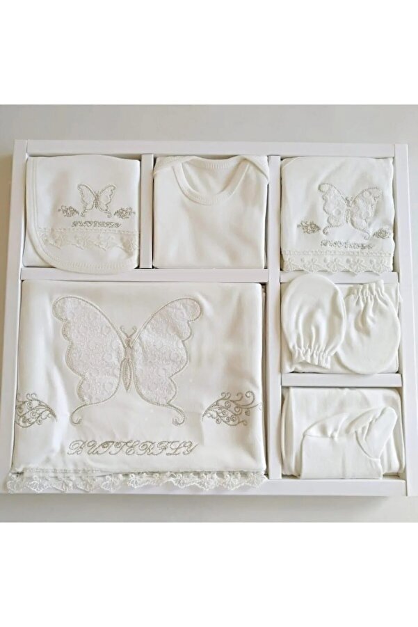 Zıpır Kelebek Yeni Doğan Hastane Çıkışı Kız Bebek Zıbın Seti