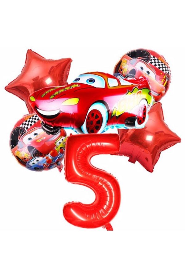 Parti Station-Cars Cars Lightning Mcqueen Race Car Concept 5 Year Old Balloon Set Cars Cars Birthday Set 1