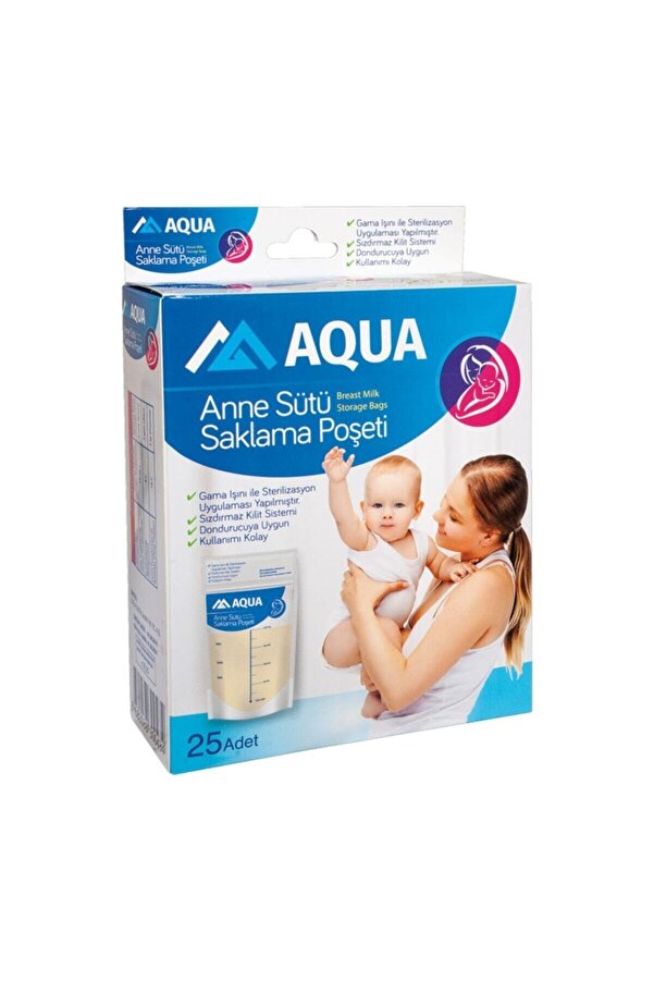 Aqua Anne Sütü Saklama Poşeti 5 Kutu × 100 Adet