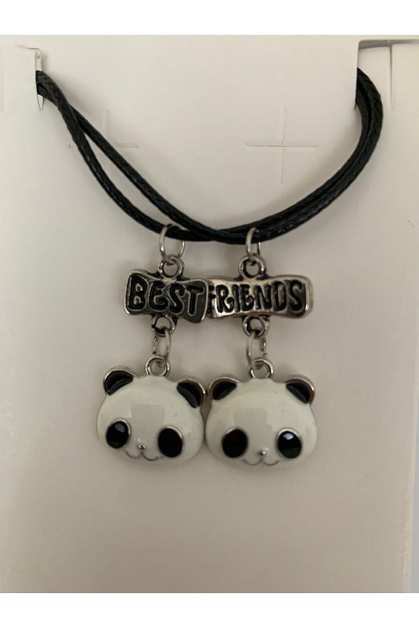 İYİ MODA-2 Pieces Panda Best Friends Bff Necklace 1
