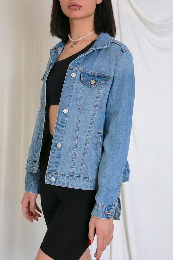 Hello Stranger Lebron James Basketball Blue Denim Jacket Trendyol