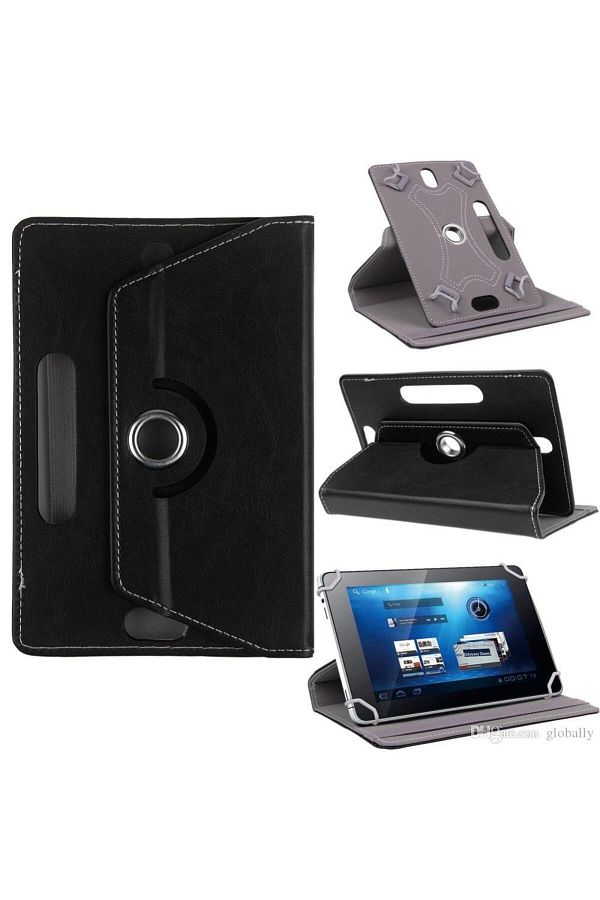 DUHALINE-Samsung Galaxy Tab A6 T280Q 7" Compatible Universal Tablet Case with Rotating Stand + Touch Pen 1