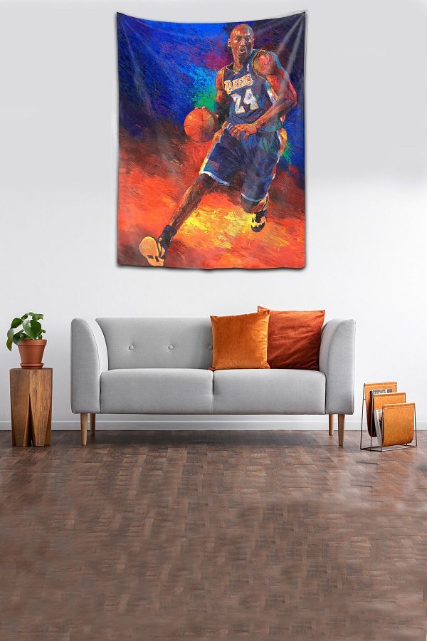 Latibule Kobe Bryant Basketball Washable Stain Resistant Fabric Wall Cover Wall Carpet Tapestry Trendyol
