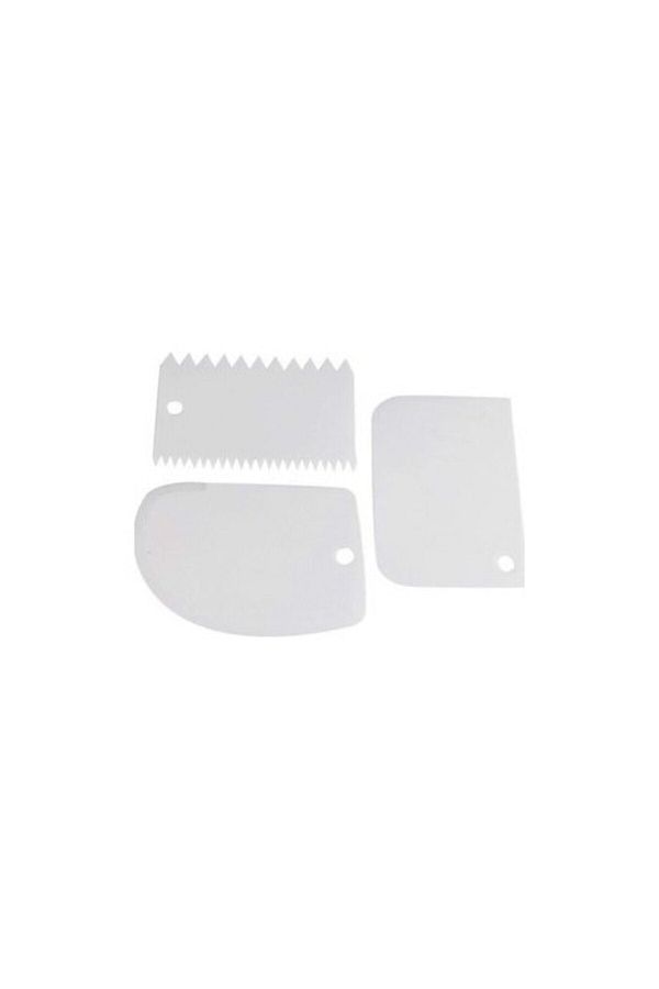 ABOOWE-Practical 3-Piece Dough Scraper Set - Decorator Scraper 1
