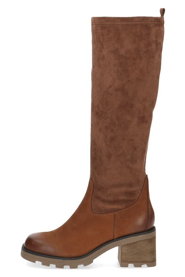 Caprice Knee High Boots Brown Block Trendyol