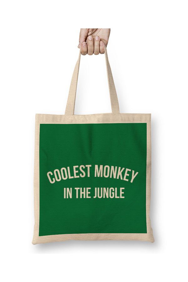 Humuts-Coolest Monkey In The Jungle Cloth Bag Long Handle 1