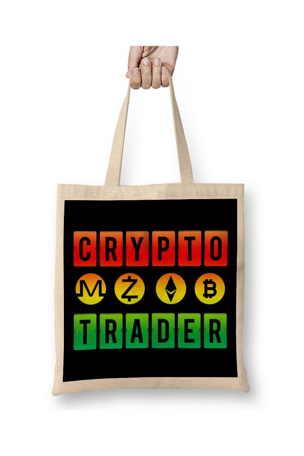 Baskı Dükkanı-Crypto Trader Bitcoin HODL Blockchain Colorful Tote Bag Long Handle 1