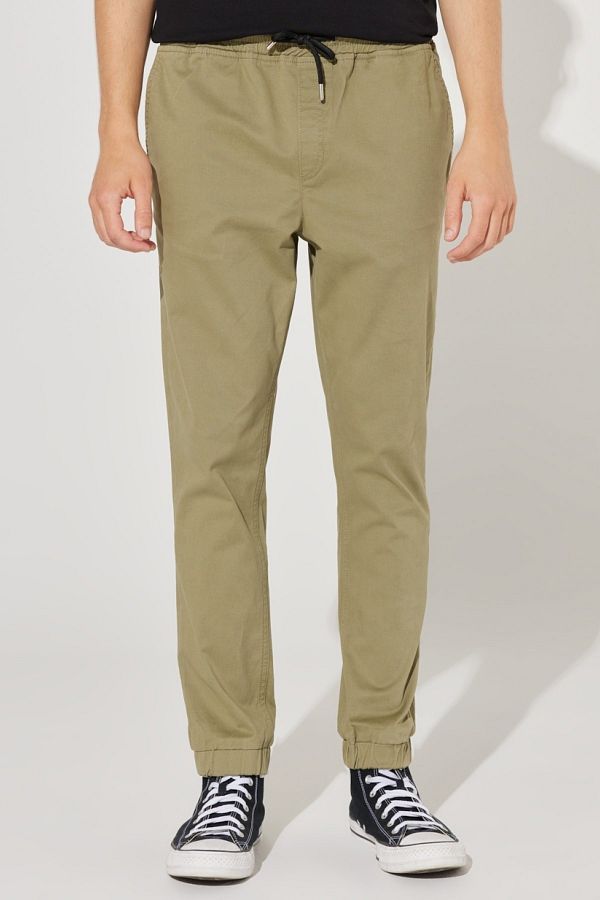 Lee Regular Fit Normal Cut Normal Waist Khaki Flexible Jogger Sweatpants Trendyol